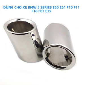Ống Xả Đầu Mút Pô Bằng Thép Không Gỉ Cho BMW 5 Series 520i 523i 525i 528i 530i 535i 535d F10 F11 F18 E60 E61 E39 E28 E12 - Phụ Kiện Ô Tô