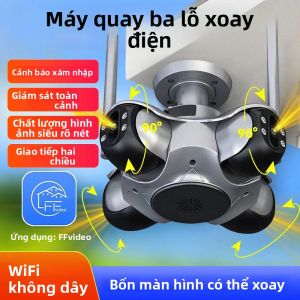 Camera An Ninh Không Dây 10K 20MP Bốn Màn Hình Tự Động Theo Dõi PTZ Giám Sát Thông Minh Với Ứng Dụng FFVIDEO Trong Nhà/ngoài Trời Chống Nước