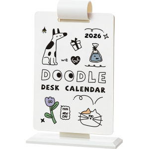 Creative DIY Graffiti Desk Calendar 2025 New Style Countdown Reminder Board Clock Inking Monthly Calendar Dual-Sided Printing