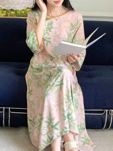 New Chinese Style National Style Cold Feeling High-End Temperament Women's Daily Wearable Artificial Cotton Nightdress