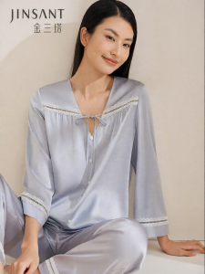 JINSANTA | Silk Lace Loose Comfortable Spring Summer Pajama Set