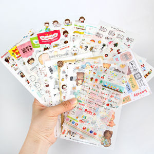 Korea multi-style cute cartoon creative transparent diary mobile phone sticker hand account peripheral decoration sticker
