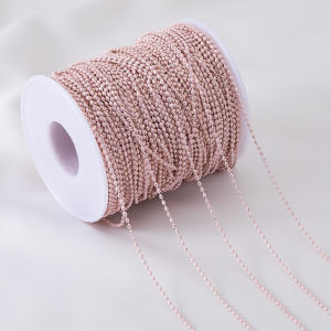 1Meter 1.5mm Color Enamel Ball Fine Copper Chain for DIY Bracelets Necklaces Clothing Accessories Body Chain Jewelry Making