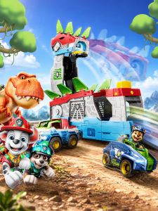 Paw Patrol | Movie 3 Dinosaur Moving Sound Light Transforming Headquarters Toy