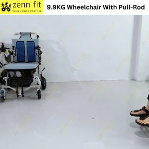 🔥READY STOCK🔥 Aluminium 9.9KG Lightweight Foldable Transit Wheelchair Flight Wheelchair for Travel Elderly Disable