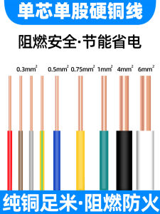 Pearl River Wire National Standard 4 Square Meters 2.5 Copper Core Home Decoration For Home 1.5/6/10 Copper Wire Four BV Six Single Core Cable