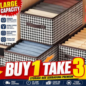 【BUY 1 TAKE 3】Large Foldable Clothes Storage Box Fabric Wardrobe Drawer Organizer for Shirts & Garments Foldable ClothesStorage Organizer Box WaterproofCationic For Clothes Toys Closet