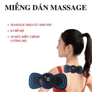 Miếng Dán Massage Xung Điện Miếng Dán Massage Toàn Thân Máy Massage Mini Thư Giãn Máy Mát Xa Châm Cứu Đấm Bóp Massage Trị Liệu Lưng Cổ Vai Gáy Phù Hợp Với Mọi Lứa Tuổi