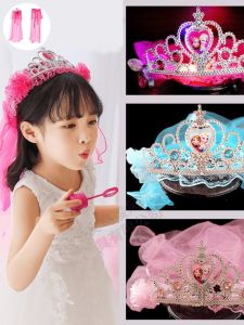 Vương Miện Hoa Phụ Kiện Tóc Công Chúa Cho Bé Gái Trang Phục Biểu Diễn Mũ Vương Phụ Kiện Tiệc Sinh Nhật Cho Bé Gái Phụ Kiện Tóc