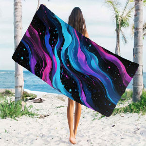 cosmic fluid nebula Quick Drying Microfiber Beach Towel Lightweight for Swimming Camping Yoga - Bath Towel