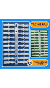 [Combo 200 con] Tắc kê nhựa gắn vít tiện lợi dạng vĩ - Tắc kê nhựa thi công nội thất bền bỉ