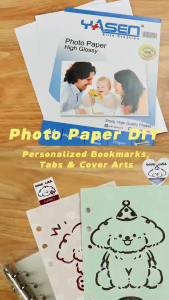 Yasen 20 Sheets High Glossy Photopaper A4 Size 180GSM Inkjet Photo Paper with Back Print/No Back Print for Photocards