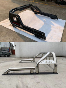 Black Stainless Steel Pick-up Truck Anti-Roll Frame Great Wall Cannon Wind Horse 5 Anti-Flyover Frame for Car Modification