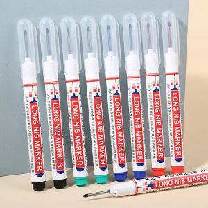 New 20mm Deep Hole Long Nib Head Markers For Metal Perforating Pen Waterproof Bathroom Woodworking Decoration Multi-Purpose