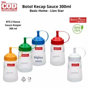 Botol Kecap Saus 300ml | BTS-2 Rassa Sauce Keeper 300ml Basic Home Lion Star