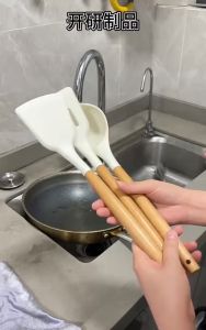 ตะหลิว มินิมอล ชุดอุปกรณ์ครัว ตะหลิวซิลิโคน ชุดครื่องครัว ทนความร้อน