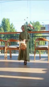 ANFAF - Fathia Dress Kids Plus Hijab Gamis Anak Lebaran 2025 Model Terbaru Dress Anak Perempuan Import