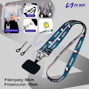 NVN-TL10 TALI STRAP GANTUNGAN HP SELEMPANG KARAKTER LUCU DAN TRENDY