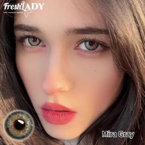 Fresh Lady 1 Pair Gray Colored Contact Lenses Natural Pupils Eyes Soft lenses Soft Contacts 14.50mm