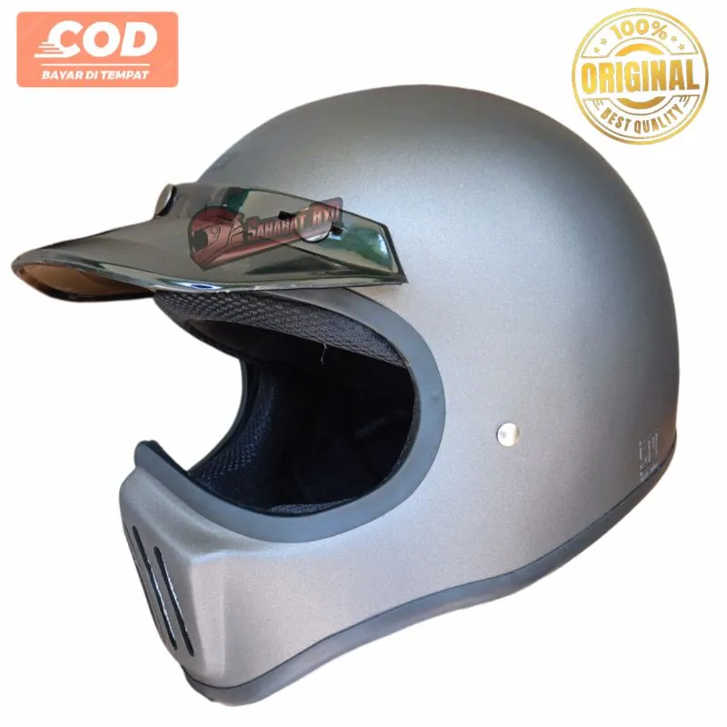 HELM CAKIL CUSTOM RETRO KLASIK FULL FACE Lazada Indonesia