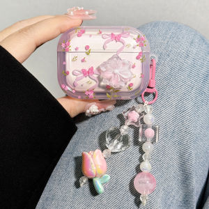 Earise | Transparent Flower Design Silicone AirPods Protective Case