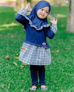 Qiandra legging set - Baju muslim anak - setelan anak cewek keren kualitas terjamin - baju anak cewek set hijab usia 1-6 tahun