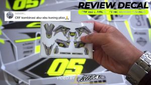 Decal Honda CRF 150L MOTIF ABU KUNING STABILO FLUO SUPERMOTO PREMIUM D-I2-046