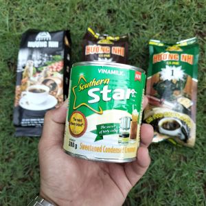 [ƯU ĐÃI CÀ PHÊ HƯƠNG NHI] Sữa đặc béo ngon có đường Ngôi sao Phương Nam Xanh lá lon hoặc hộp 380g shop có cà phê bột Hương Nhi