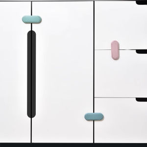 Biblio【Ready in Stock】 Baby Security Protection Lock Closure Drawer Door Kids Protector Self-adhesive Invisible 1pc