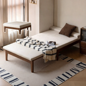 WEISHA | Convertible Extensible Wooden Sofa Bed 1m
