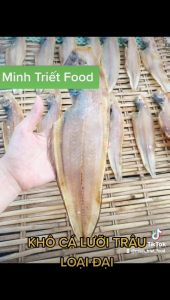 Khô Cá Lưỡi Trâu Cà Mau Loại Lớn Con Siêu To Không mặn vừa ăn- ĐẶC SẢN MINH TRIẾT