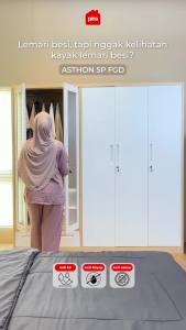 PIRA - ASHTON 5P FGD MWD Lemari Pakaian Besi 5 Pintu dengan Laci dan LED