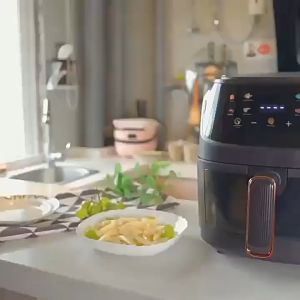 Nồi chiên không dầu 8L cửa sổ trong suốt màn hình cảm ứng màu thông minh phù hợp cho gia đình