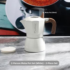 MONGDIO | Stovetop Espresso Maker Moka Pot Dual Valve