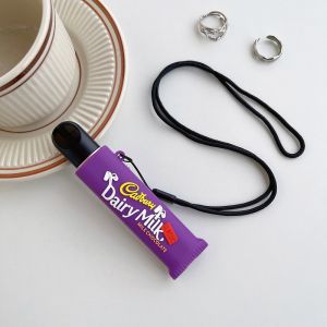 Silicone Milk Chocolate Ice Cream Flavor Protective Case for Relx 1/4/5 Generation Vape Pen with Lanyard Creative Mobile Phone Case