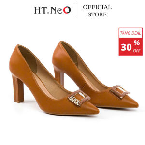 Giày Cao Gót - Giày Công Sở Nữ HT.NEO Da Cao Cấp Gót Trụ 8cm Thiết Kế Classic Sang Trọng Lịch Sự
