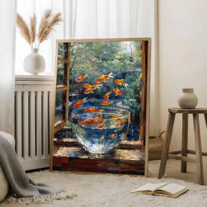 Goldfish Art Jigsaw Puzzle 500/1000/1200/2000PCS Paper Puzzle Fish Painting Relaxing Game Home Decor Gift Frameless