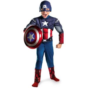 Halloween Captain America Muscle Superhero Superman Coply Movie Character Role Play Performance Costume