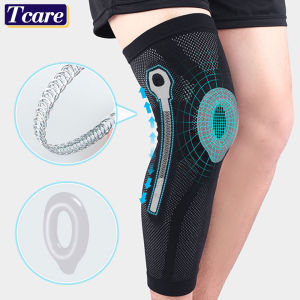 1 PCS Sports Knee Support Lengthen Leg Compression Sleeve Knee Protector Non-slip Knee Brace for Joint Pain Relief and Injury Recovery