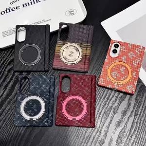 For Magsafe Rotating Kickstand Luxury Carbon Fiber Case for Samsung Galaxy Z Fold 8 Ultra Fold8 Wide Hinge 2in1 Magnetic Cover