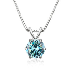 Bague Ringen 100% 925 Sterling Silver 1ct Moissanite Necklace For Women Diamond Pendant Engagement Wedding Party Gift Wholesale