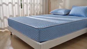 Breathable Cooling Mattress Mat Silky Fiber Fabric Bed Mat Summer Solid Color Cooling Pad Skin-friendly Sleeping Mat Washable