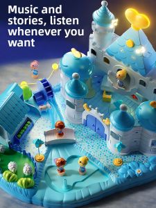 WANJUTEGONGDUI | Assembling Magnetic Building Blocks Intelligence Toy for Girls Elsa Princess Castle Gift