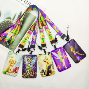 Disney Tinker Bell ID Badge Holder Neck Strap Cartoon New Subway Door Card Holders Peter Pan Campus Lanyard Credential Case Rope