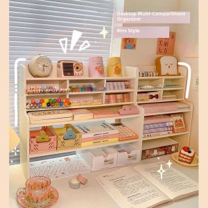 LIWAN | Multifunctional Desk Storage Rack for Cosmetics Books
