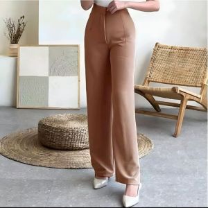 celana cozie premium bahan kenit japan line / celana panjang kulot cozie kekinian
