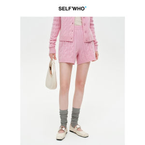Pink Cable Knit Wool Sweater