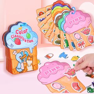 Childrens Early Education Word Cognitive Teaching Aids Interactive Activities Busy Books Reusable Sticker Toy Books Colorful Shape Matching Items Cognitive Games Suitable for Kidsren over 3 Years Old Portable Travel Friendly