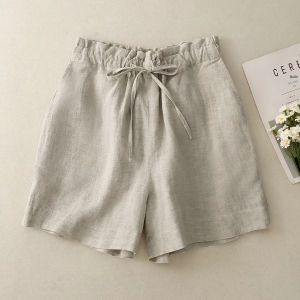 HUAXUNRAN | Quần Short Lửng Dáng Rộng Cao Waist