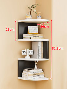 evesigar | Wall Corner Shelves No Drilling Floating Bookshelf